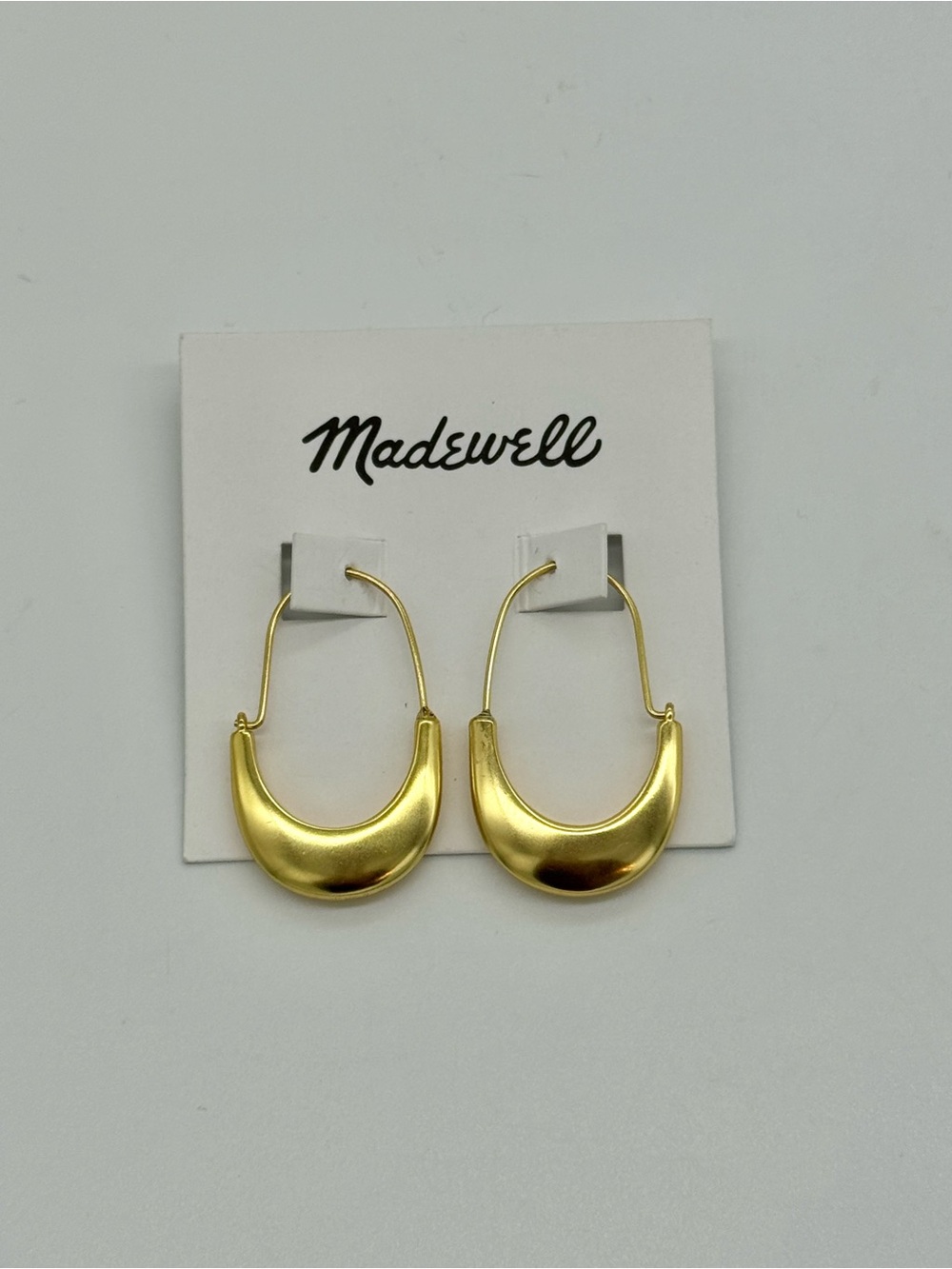NWT Madewell Gold Tone Crescent Drop Earrings